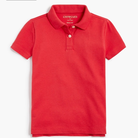 J crew Crewcuts Boys Kids' piqué pique polo Shirt (L) 12 color Milan Red - Picture 1 of 4